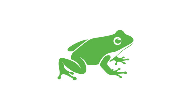 Green Frog Amphibian Animal Illustration.