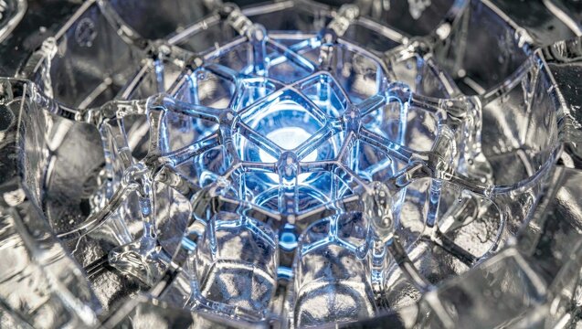 Quantum Glass Core Initializing Superfluid Helium Mandelbulb Lattice