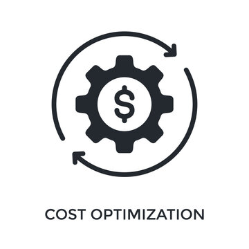 Cost Optimization Icon Glyph Style. Vector Illustration For Graphic Design