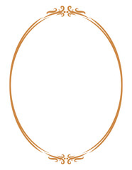 oval frame with decorative floral vintage ornament