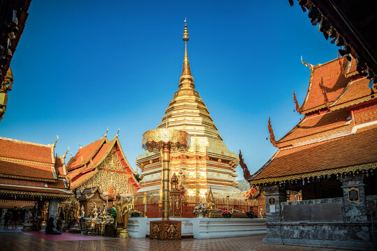 wat Phra That Doi Suthep Buddhist temple in Chiang Mai, Thailand