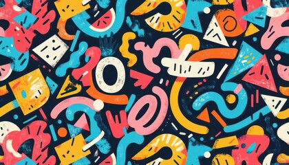 Obraz premium Bold abstract shapes collage