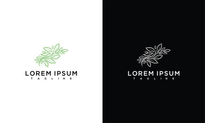 Organic Leaf Logo Design Vector - Modern Botanical Branding Green Nature Symbol Template.