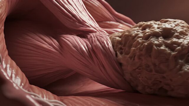 Realistic 3D Medical Animation of Uterine Fibroid Growth and Resolution Inside the Uterus