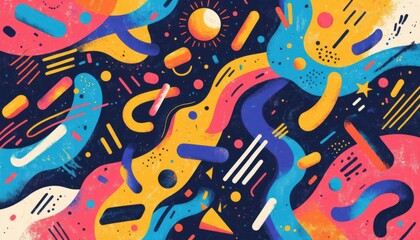 Modern Abstract Doodle Background