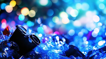 Glimmering Technological Illumination with Modern Equipment and Intricate Design Elements