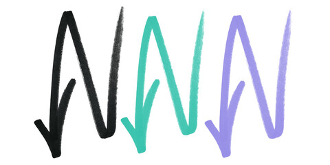 A colorful and vibrant abstract artwork featuring two wavy lines on a black background