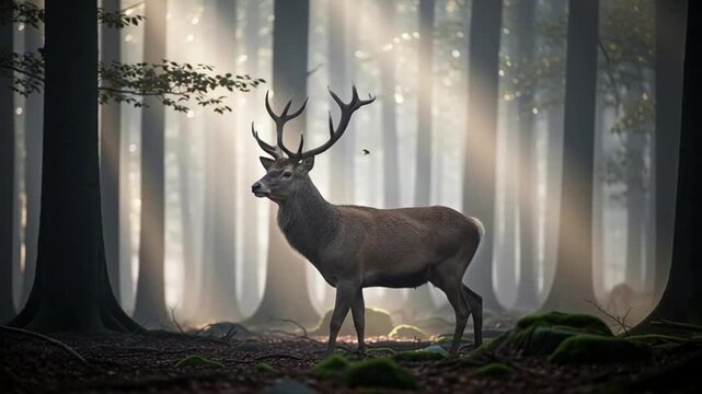 deer in the woods