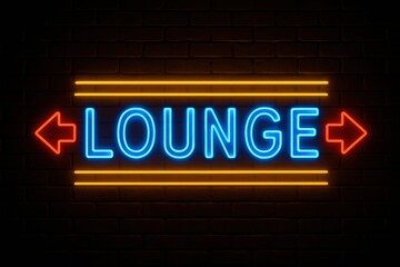 Fototapeta premium A striking blue neon 