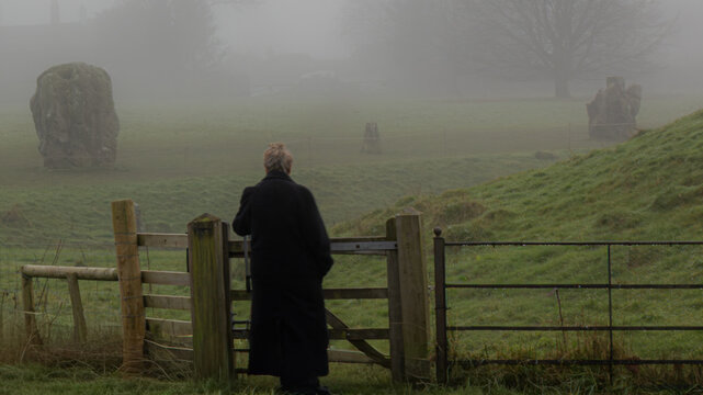 Peering through the fog at an ancient stone circle. Neolithic inspiration.