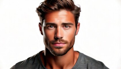 Obraz premium Portrait of a Handsome Young Man with Beard.