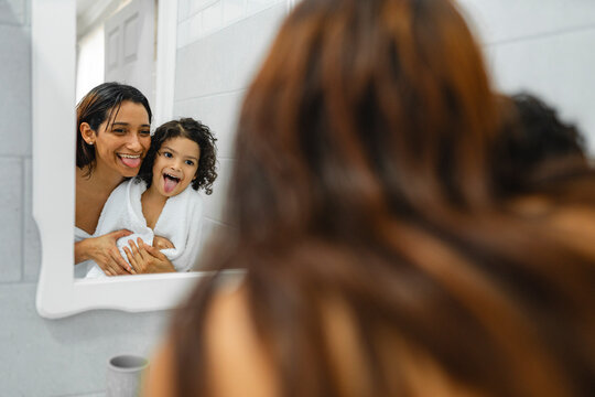 Fun faces in the mirror