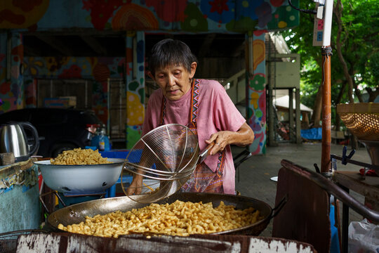 Street food snack vendor