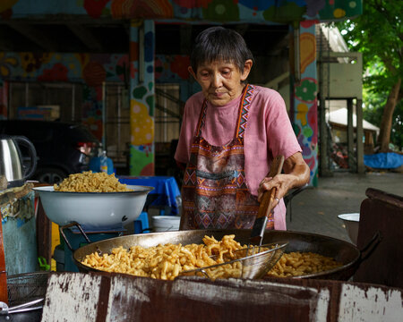 Street food snack vendor
