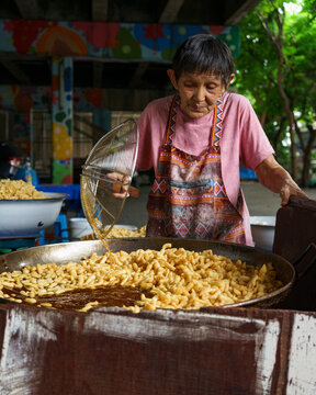 Street food snack vendor