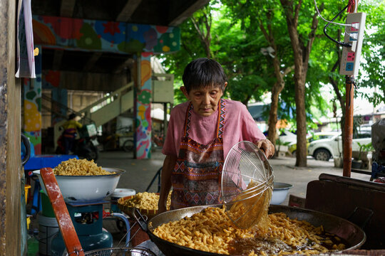 Street food snack vendor