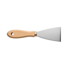 Painter's Spatula with Wooden Handle isolated on transparent background