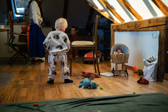 Little child with toy