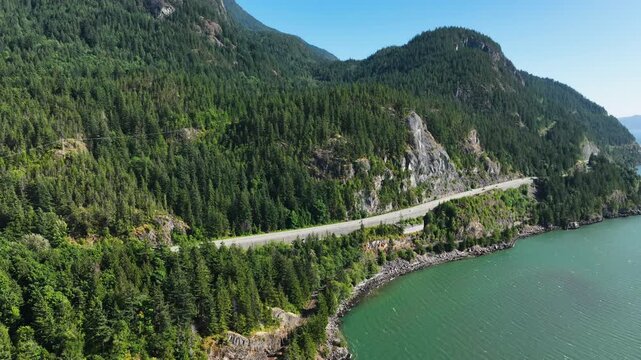 Sea to Sky Highway Hyperlapse Along Howe Sound, British Columbia, Canada
