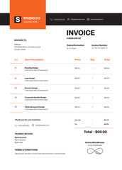 Red And Black Invoice 