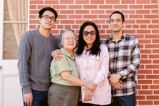 Adult Family Hugging