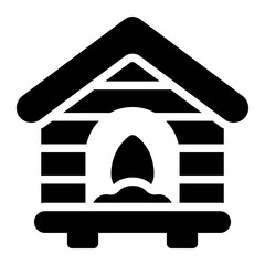 chicken coop glyph icon. poultry house shelter. farm housing. livestock care © andinur