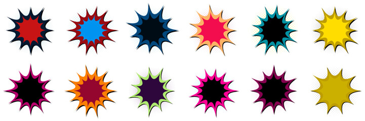 Retro Comic Book Speech Bubbles for Pop Art Graphic Design and Manga Illustration © SimpleDesignStudio