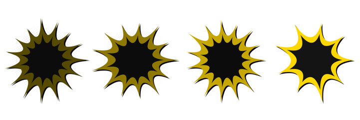 Comic Book Style Explosion Bubbles for Retro Superhero Graphic Design © SimpleDesignStudio