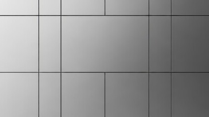Minimalist silver metal panel background with clean geometric lines and soft gradient reflection