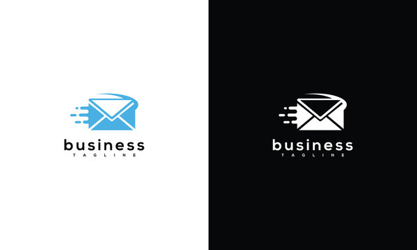 Fast Email Logo Design Modern Mail Delivery Icon Business Communication Symbol Vector.