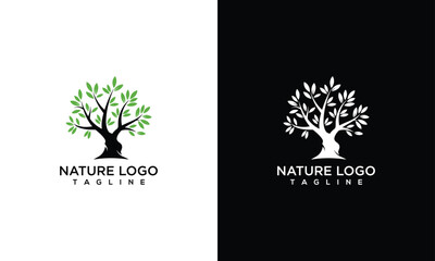 Obraz premium Organic Nature Tree Logo Design Vector - Eco Green Plant Brand Symbol.