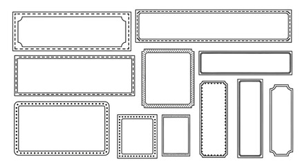 Obraz premium Collection of Decorative Rectangular Frames with Various Borders and Patterns
