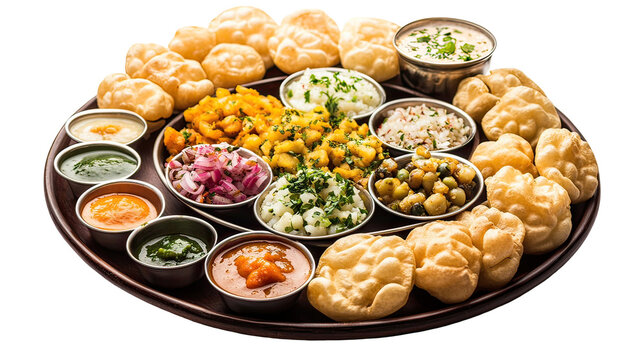 Assorted sushi rolls and sashimi on a black plate, fresh japanese cuisine, isolated on transparent background