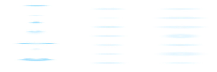 Obraz premium Horizontal Blue Light Streaks and Glowing Lens Flare Elements for Futuristic Interface