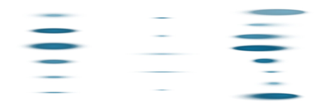 Blue oval shadows and elliptical shapes for product presentation mockups and minimalist design