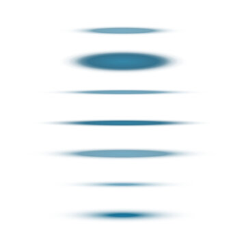 Set of blue futuristic UI shadow effects and soft oval drop shadows for product mockups