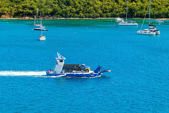 Work Barge in St. Thomas Harbor