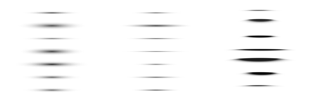 Set of realistic paper shadow dividers and page curl effects for modern web UI design and presentation layouts