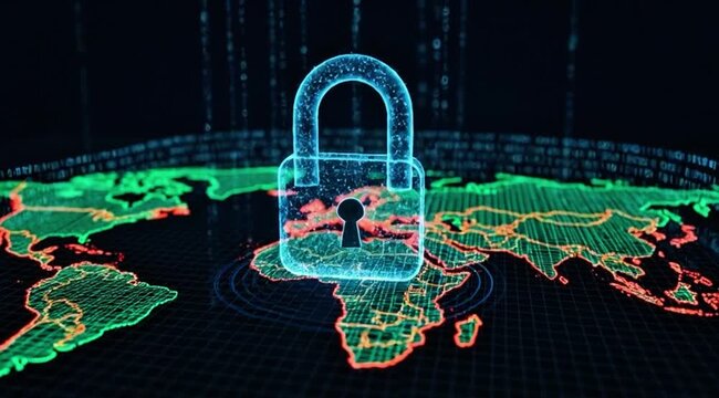 Digital Border Lock Animation