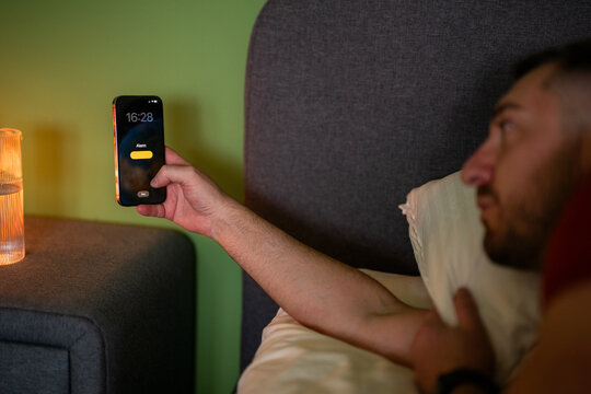 Clock phone alarm going off