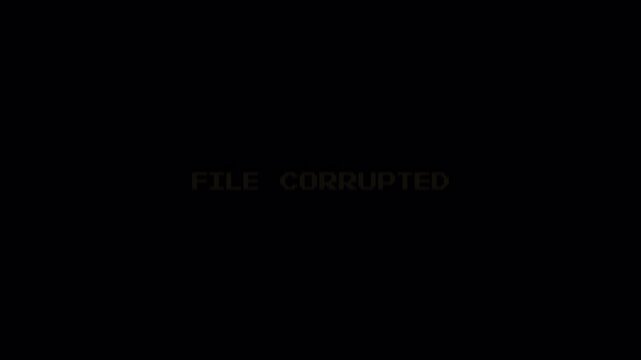 8 Bit Text File Corrupted Retro Glitch Title Screen Animation