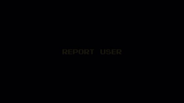 8-Bit Pixel Art "REPORT USER" Text Animation on Dark Background for Vintage Arcade Game Content, Retro Computer Display 4k video animation seamless loop