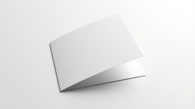 Blank white brochure mockup for design presentation
