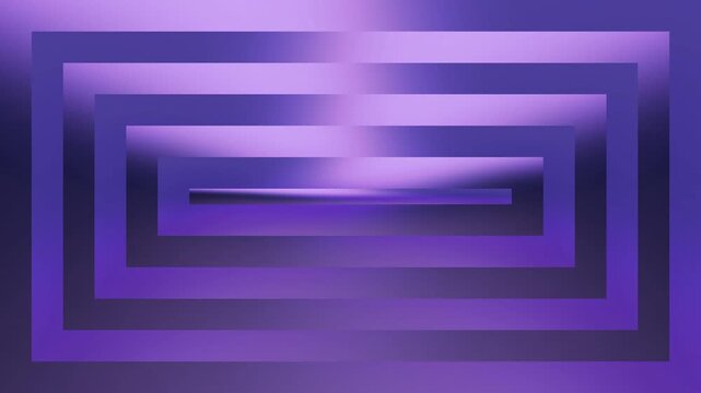 Abstract geometric purple gradient tunnel background with soft light and shadow creating a sense of depth and perspective