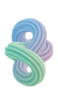 Colorful Spiral Rubber Bands Stacked Together.