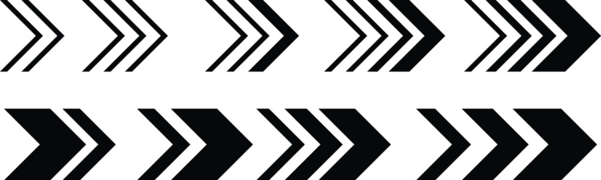 Modern geometric pattern with black arrows on white background
