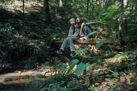 Two Friends on a Hike