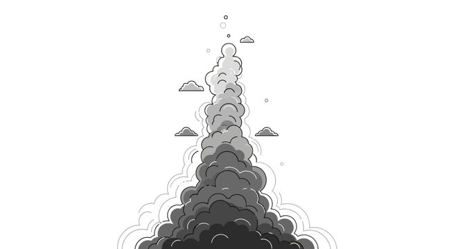 Smoke Rising Upwards Slowly.