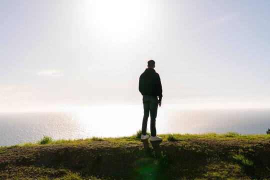 looking view cliff ocean 