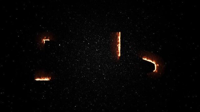 Dns Text Neon Fire Animation - Glowing Energy Word Reveal